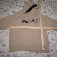 XL - Vintage Y2K side out embroider surf skate 2000s hoodie