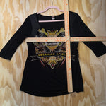 Vintage Y2K Harley Davidson femme biker bedazzled t-shirt