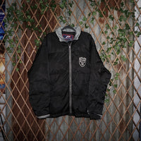 Large-Vintage Y2K Oakland Raiders zip NLFL 90s puffer jacket