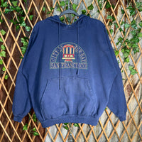 Vintage trolley car 1980s San Francisco embroider hoodie