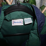 XL - Vintage Y2K Reebok green/navy essential 00s windbreaker