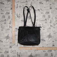 OSFA - black essential pocket cargo style shoulder bag purse