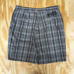 Vintage y2k hurley plaid embroider 2000s surf skate shorts