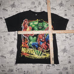 Large-Vintage Y2K Marvel avengers ironman spiderman hulk tee