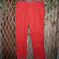 42 - Vintage Y2K MECCA red denim hip hop baggy 1990s pants
