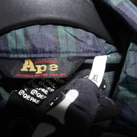 XL - Vintage Y2K Bathing ape bape plaid 1990s windbreaker
