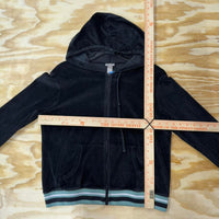 Vintage y2k mossimo supply velour 2000s femme zip up hoodie