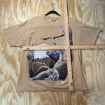 Vintage Y2K bald eagle flying 1990s nature mountains t-shirt