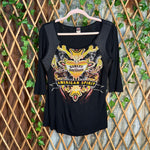 Vintage Y2K Harley Davidson femme biker bedazzled t-shirt