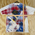 Vintage y2k aop grunge abstract paint guitar t-shirt