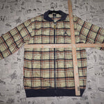 XL -Vintage Y2K zip up plaid jordan 00s hip hop track jacket