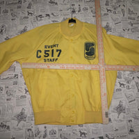 Large - Vintage Y2K chalk line 80s staff nylon bomber jacket