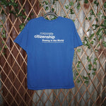 Large - Vintage Y2K Boeing volunteer essential blue T-shirt