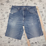 32 - Vintage Y2K Rustler faded distressed denim jean shorts