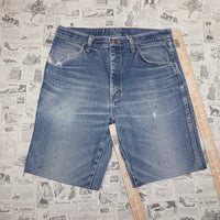 32 - Vintage Y2K Rustler faded distressed denim jean shorts