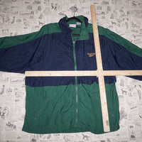 XL - Vintage Y2K Reebok green/navy essential 00s windbreaker