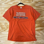 Vintage y2k im lazy but fun! 00s futuristic graphic t-shirt