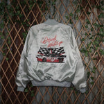 Vintage Y2K the heartbeat of America 80s satin nascar jacket