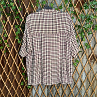 Vintage Y2K rip curl surf 1990s plaid polo button up t-shirt
