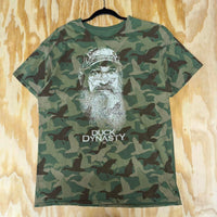 Vintage y2k duck dynasty duck camo all over print big face T