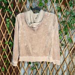 Vintage Y2K nyc velour juicy style 2000s femme zip up hoodie