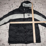 Large - Vintage Y2K Oakland Raiders 00s zip up puffer jacket