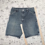 34 - Vintage Y2K Wrangler denim carpenter denim shorts jorts
