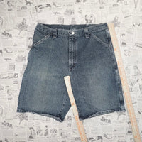 34 - Vintage Y2K Wrangler denim carpenter denim shorts jorts
