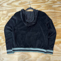 Vintage y2k mossimo supply velour 2000s femme zip up hoodie