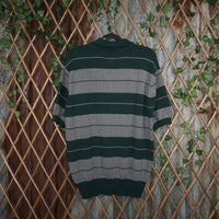 Large -Vintage Y2K county FB stripe charlie brown polo shirt