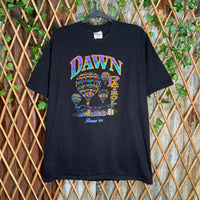 Vintage Y2K Blimp Dawn patrol Reno 90s Nevada skyline Tshirt