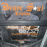 Vintage Y2K brave soul London 2000s leather striped jacket