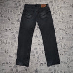 34x32 - Vintage Y2K Levi’s 501 wash faded black denim jeans