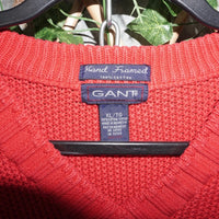 XL - Vintage Y2K GANT hand framed knit 90s embroider sweater
