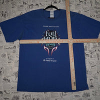 XL - Vintage Y2K full throttle blue demon energy drink shirt
