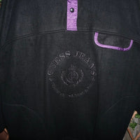 Large - Vintage Y2K Guess jeans embroider fleece sweatshirt