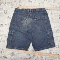 36 - Vintage Y2K Wrangler denim shorts carpenter fade jorts