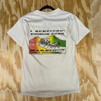 Vintage "I survived" pigeon pass marathon 1980s t-shirt