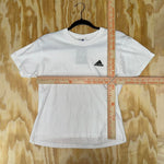 Vintage y2k adidas white baby tee 2000s embroidered t-shirt