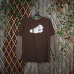 Medium - Vintage Y2K Nike double layer air force LS t-shirt