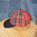 OSFA - Vintage Y2K hard Rock Cafe plaid embroider 1990s hat