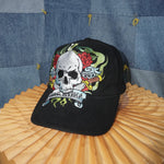 Fitted - Vintage Y2K grunge skull rose Six Flags 2000s hat