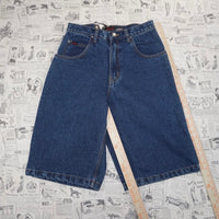30 -Vintage Y2K HICL blue baggy hip hop 00s DSWT denim jorts