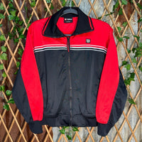 Vintage y2k wilson embroidered logo 00s zip up track jacket