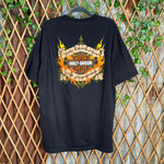 Vintage Y2K Harley Davidson motorcycle 2000s flame t-shirt