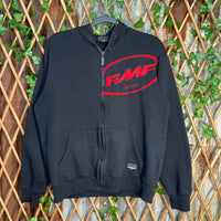 Vintage Y2K FMF 2000s embroidered heavyweight zip up hoodie