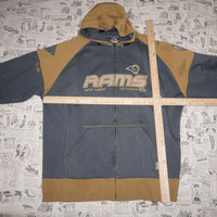 XXL -Vintage Y2K st. Louis Rams West NFL zip up 2000s hoodie