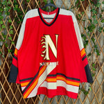 Vintage y2k napierville flame 1990s canada hockey jersey