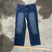 Vintage Y2K Paco jeans embroider 2000s baggy dark wash jeans