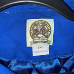 Vintage 1990s brock jeans varsity jacket university "blue"